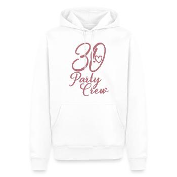 30 Party Crew 30. Geburtstag 30 Jahre alt - Männer Premium Bio Hoodie - Weiß - Vorne - Nico (187cm)
