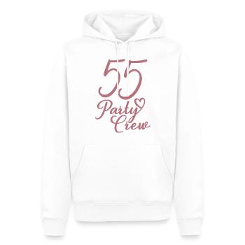 55 Party Crew 55. Geburtstag 55 Jahre alt - Männer Premium Bio Hoodie - Weiß - Vorne - Nico (187cm)