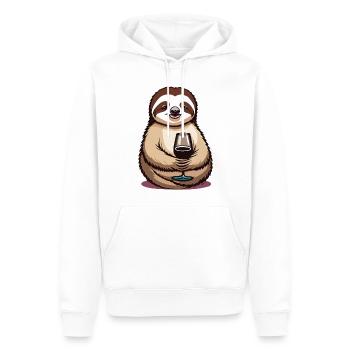 Paresseux mignon - Sweat à capuche Premium bio Homme - blanc - Devant - Nico (187cm)