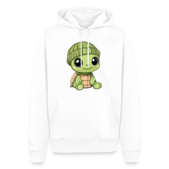 tortue mignon mignon bébé enfants animal dessin animé - Sweat à capuche Premium bio Homme - blanc - Devant - Nico (187cm)