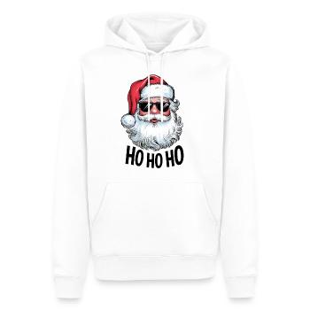 Weihnachtsmann Ho Ho Ho Sonnenbrille cool lustig - Männer Premium Bio Hoodie - Weiß - Vorne - Nico (187cm)