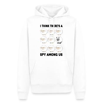 Je pense qu’il y a un loup espion parmi les moutons - Sweat à capuche Premium bio Homme - blanc - Devant - Nico (187cm)