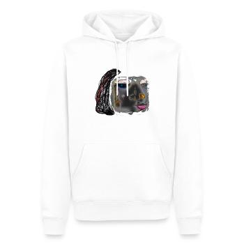 Expression artistique numérique - Sweat à capuche Premium bio Homme - blanc - Devant - Nico (187cm)