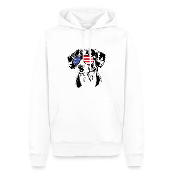 ENTLEBUCHER MOUNTAIN DOG America Flag Dog Wilsigns - Sweat à capuche Premium bio Homme - blanc - Devant - Nico (187cm)