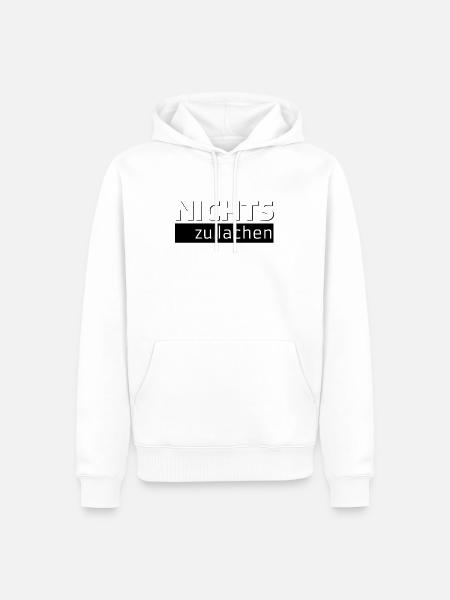 NICHTS zu lachen - Männer Premium Bio Hoodie - Weiß