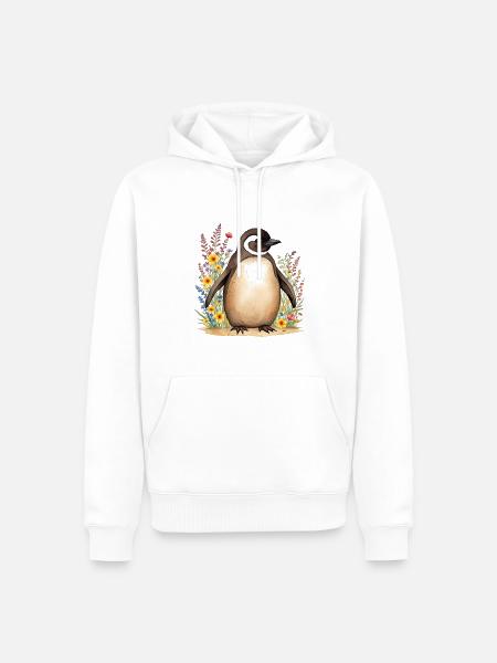 Cute penguin - Men’s Premium Organic Hoodie - white