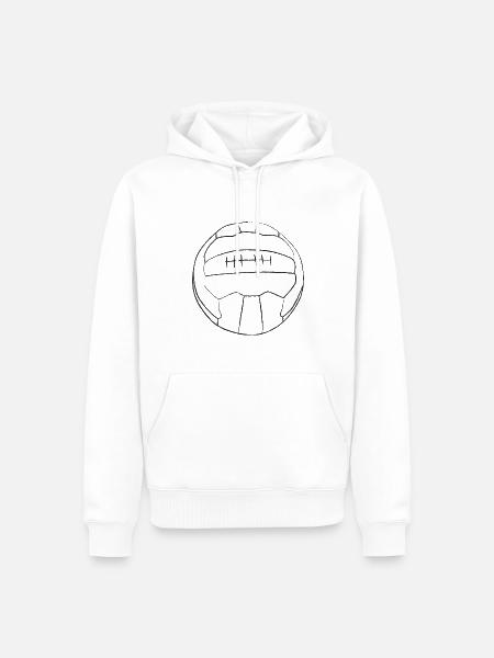 Retro Fußball - Männer Premium Bio Hoodie - Weiß