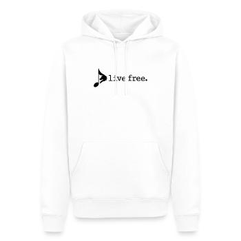 Logo gratuit en direct - Sweat à capuche Premium bio Homme - blanc - Devant - Nico (187cm)