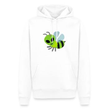 Alien bee - Abeille alien - Sweat à capuche Premium bio Homme - blanc - Devant - Nico (187cm)