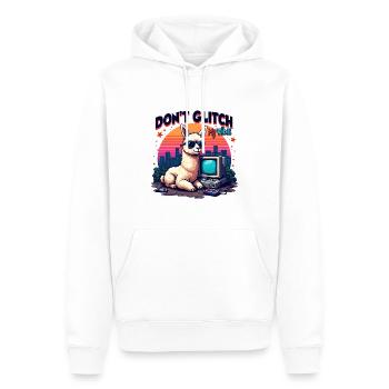 Don't Glitch my Vibe - Retro Gaming Alpaka - Männer Premium Bio Hoodie - Weiß - Vorne - Nico (187cm)