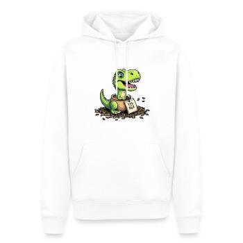 Tea Rex Dinosaurier Tee - Männer Premium Bio Hoodie - Weiß - Vorne - Nico (187cm)