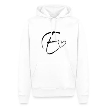 Buchstabe E Buchstabe-E Kalligrafie - Männer Premium Bio Hoodie - Weiß - Vorne - Nico (187cm)