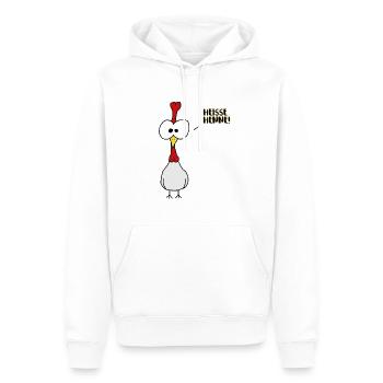 Heisse Henne - Männer Premium Bio Hoodie - Weiß - Vorne - Nico (187cm)