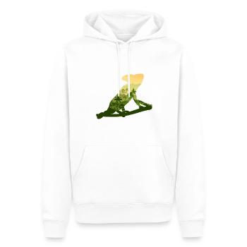 Caméléon - Sweat à capuche Premium bio Homme - blanc - Devant - Nico (187cm)