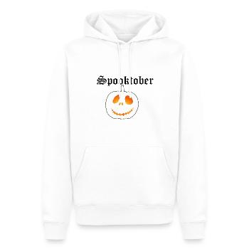 Spooktober Kürbis - Männer Premium Bio Hoodie - Weiß - Vorne - Nico (187cm)
