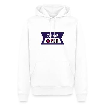 GAME OVER - Men’s Premium Organic Hoodie - white - Front - Nico (187cm)