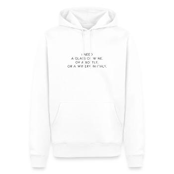 shirt winery - Männer Premium Bio Hoodie - Weiß - Vorne - Nico (187cm)