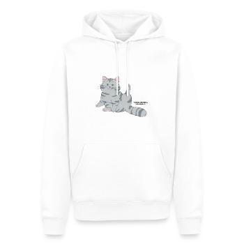🐾 Grau getigerte Katze🐱 - Männer Premium Bio Hoodie - Weiß - Vorne - Nico (187cm)