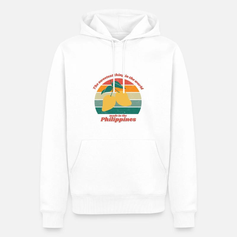 Retro Philippines Mango - Männer Premium Bio Hoodie - Weiß