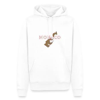 Monaco Stolz - Männer Premium Bio Hoodie - Weiß - Vorne - Nico (187cm)
