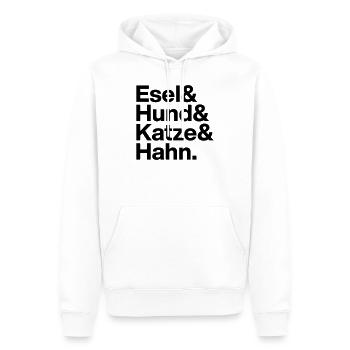 Bremer Stadtmusikanten - Männer Premium Bio Hoodie - Weiß - Vorne - Nico (187cm)