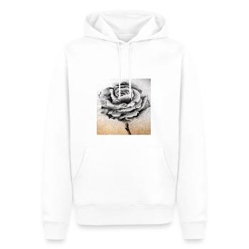 Rose Gris - Sweat à capuche Premium bio Homme - blanc - Devant - Nico (187cm)