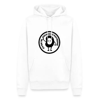 Erfurter Puffbohne Shirts schwarz weiß - Männer Premium Bio Hoodie - Weiß - Vorne - Nico (187cm)