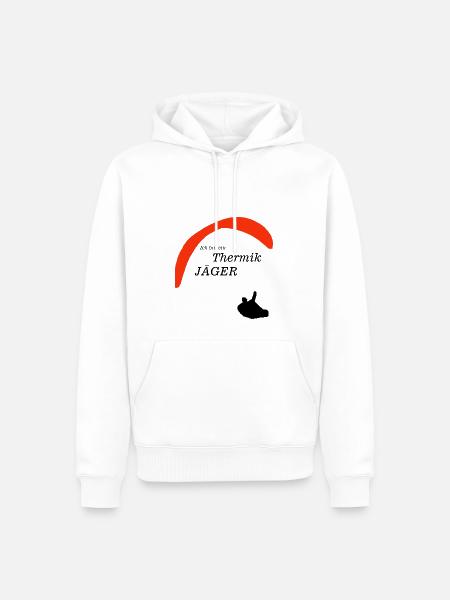 Gleitschirm Thermik - Männer Premium Bio Hoodie - Weiß