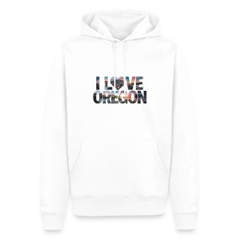 I Love Oregon für Oregon Urlauber - Männer Premium Bio Hoodie - Weiß - Vorne - Nico (187cm)