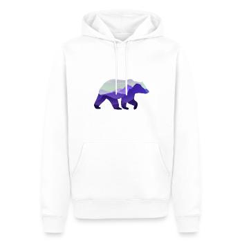 Ours - Sweat à capuche Premium bio Homme - blanc - Devant - Nico (187cm)