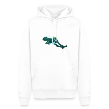 Caméléon - Sweat à capuche Premium bio Homme - blanc - Devant - Nico (187cm)