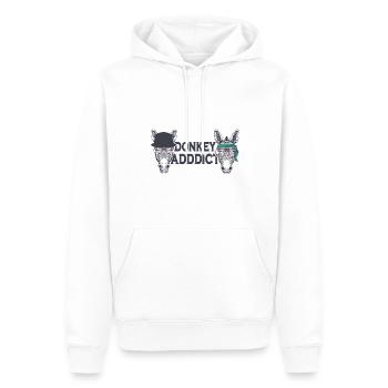 Esel Mama - Männer Premium Bio Hoodie - Weiß - Vorne - Nico (187cm)