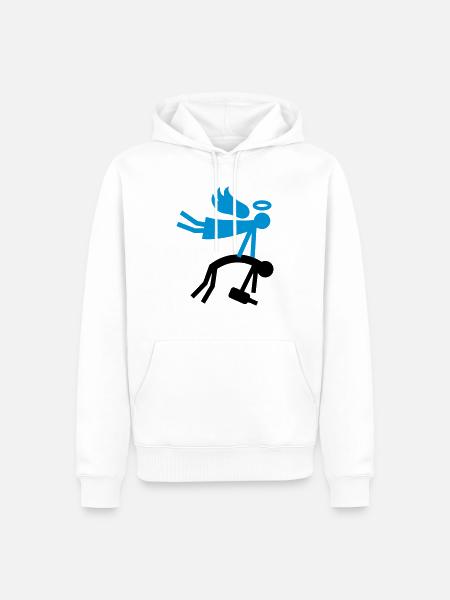 Guardian Angel - Drunk - Men’s Premium Organic Hoodie - white