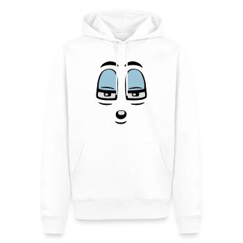 Skeptical Comic Face Judgmental Gaze - Men’s Premium Organic Hoodie - white - Front - Nico (187cm)