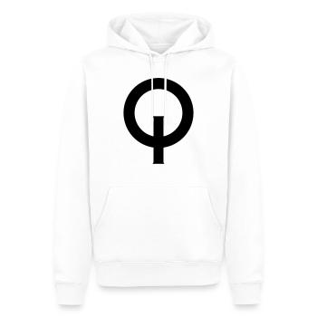 Optimist_Zeichen-svg - Männer Premium Bio Hoodie - Weiß - Vorne - Nico (187cm)
