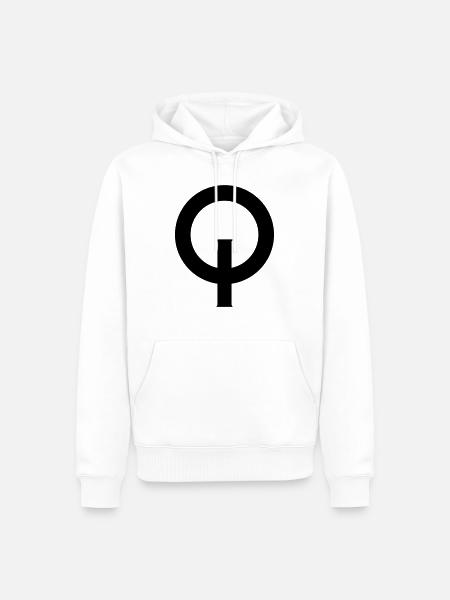 Optimist_Zeichen-svg - Men’s Premium Organic Hoodie - white