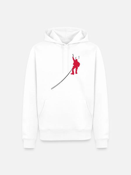 Bergsteiger Climbing Shir - Männer Premium Bio Hoodie - Weiß