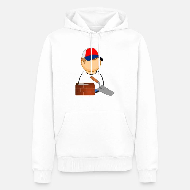 b2 - Männer Premium Bio Hoodie - Weiß