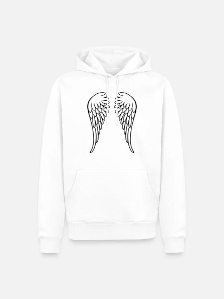 Wings - Men’s Premium Organic Hoodie - white