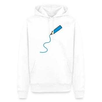 easy_drawing_3c - Sweat à capuche Premium bio Homme - blanc - Devant - Nico (187cm)