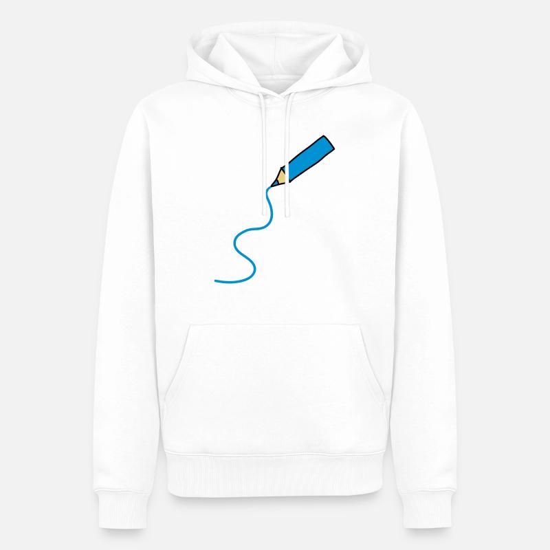 easy_drawing_3c - Sweat à capuche Premium bio Homme - blanc