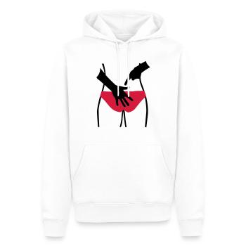 Beach volley - Sweat à capuche Premium bio Homme - blanc - Devant - Nico (187cm)