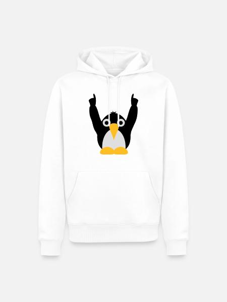party_pinguine_f3 - Men’s Premium Organic Hoodie - white