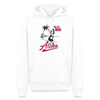 Aloha - do the Hula - Männer Premium Bio Hoodie - Weiß - Vorne - Nico (187cm)