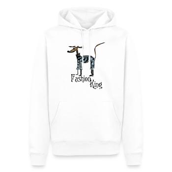 fashion king - Männer Premium Bio Hoodie - Weiß - Vorne - Nico (187cm)