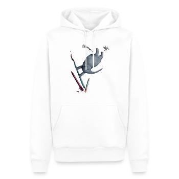 Akrobatik Elefant malen - Männer Premium Bio Hoodie - Weiß - Vorne - Nico (187cm)