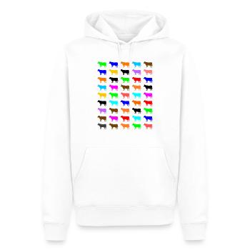 Multi Color Kuh - Männer Premium Bio Hoodie - Weiß - Vorne - Nico (187cm)
