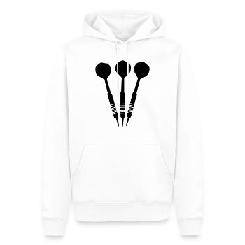 dard, 180, triple, fléchettes, club, acier,double - Sweat à capuche Premium bio Homme - blanc - Devant - Nico (187cm)