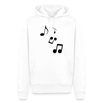 Musik Noten - Notenschlüssel - Männer Premium Bio Hoodie - Weiß - Vorne - Nico (187cm)