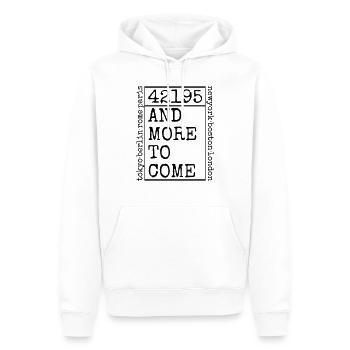 marathon - Männer Premium Bio Hoodie - Weiß - Vorne - Nico (187cm)